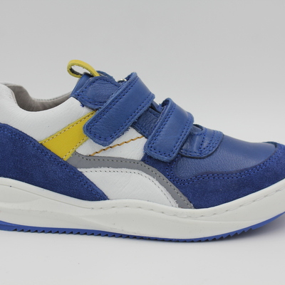 Froddo, Halbschuhe, Ledersneaker, Leder, Jungsschuhe, Klettverschluss, Schutzkappe, Laufsohle, weich, blau, weiss, sportlich