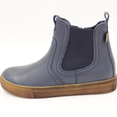 Froddo, Chelsea Boots, Leder, Mädchenschuhe, Anziehlasche, wasserdicht, Schutzkappe, blau