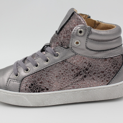 Telyoh, Halbschuhe, Ledersneaker, Leder, Schnürung, Reißverschluss, Schutzkappe, glitzer, weich, Mädchenschuhe