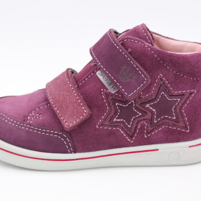 Ricosta, Halbschuhe, Ledersneaker, Leder, Klettverschluss, Schutzkappe, blau, weich, wasserdicht, Mädchenschuhe