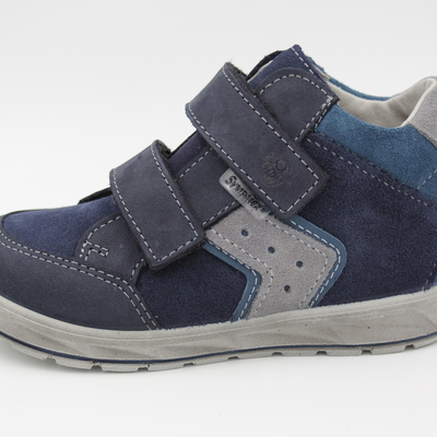 Ricosta, Halbschuhe, Ledersneaker, Leder, Klettverschluss, Schutzkappe, blau, weich, wasserdicht, Jungsschuhe