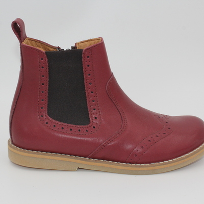 Froddo, Chelsea Boots, Leder, Mädchenschuhe, Anziehlasche, Schutzkappe, bordeaux