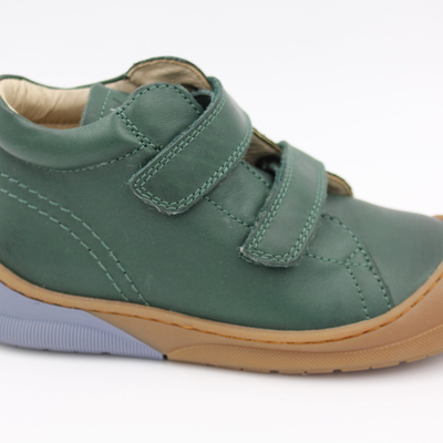 Naturino, Halbschuhe, Lauflerner, Ledersneaker, Leder, Klettverschluss, Schutzkappe, grün, weich, Mädchenschuhe, Jungsschuhe