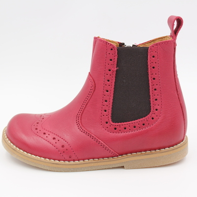 Froddo, Chelsea Boots, Leder, Mädchenschuhe, Anziehlasche, Schutzkappe, rosa