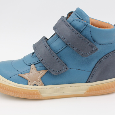Bisgaard, Halbschuhe, Ledersneaker, Leder, Klettverschluss, Schutzkappe, petrol, weich, Mädchenschuhe, Jungsschuhe