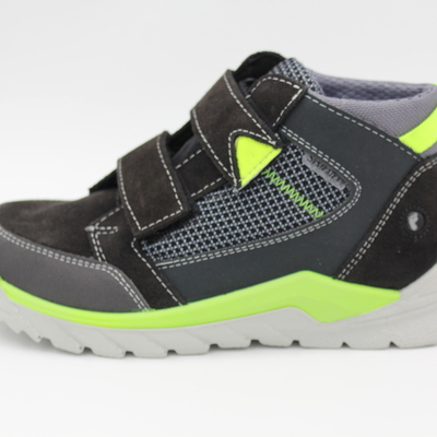 Ricosta, Halbschuhe, Ledersneaker, Leder, Klettverschluss, Schutzkappe, grau, weich, mesh, wasserdicht, Jungsschuhe