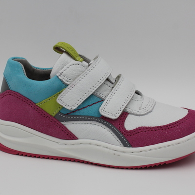 Froddo, Halbschuhe, Ledersneaker, Leder, Mädchenschuhe, Klettverschluss, Schutzkappe, Laufsohle, weich, weiss, bunt, sportlich