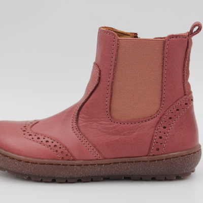 Bisgaard, Chelsea Boots, Leder, Mädchenschuhe, Anziehlasche, Reißverschluss, Schutzkappe, altrosa