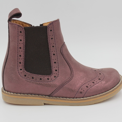 Froddo, Chelsea Boots, Leder, Mädchenschuhe, Reißverschluss, Anziehlasche, alt rosa, Frühling