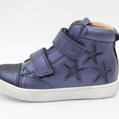 Telyoh, Halbschuhe, Ledersneaker, Leder, Klettverschluss, Schutzkappe, blau, weich, Mädchenschuhe