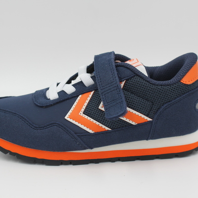 Hummel, Halbschuhe, Ledersneaker, Leder, Stoff, Jungsschuhe, Klettverschluss, Laufsohle, dunkelblau, sportlich