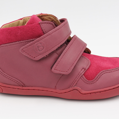 blifestyle, Halbschuhe, Ledersneaker, Leder, Klettverschluss, wasserdicht, beerenrot, weich, Mädchenschuhe