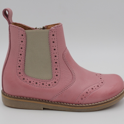 Froddo, Chelsea Boots, Leder, Mädchenschuhe, Reißverschluss, Anziehlasche, Schutzkappe, rosa, Frühling