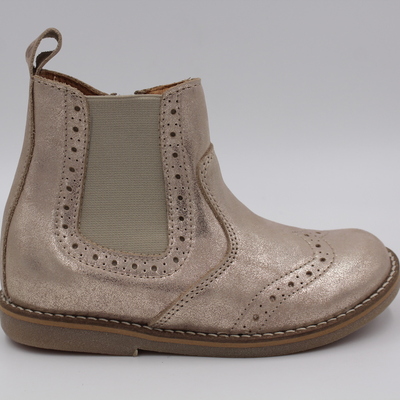 Froddo, Chelsea Boots, Leder, Mädchenschuhe, Reißverschluss, Anziehlasche, gold, Frühling